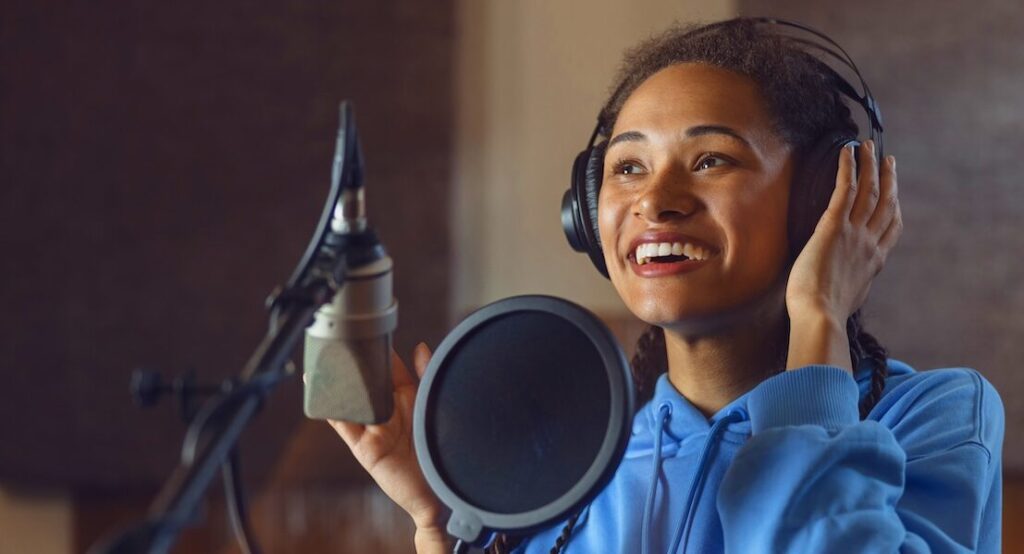 Actor providing a voice over aspect ratio 850 460 1